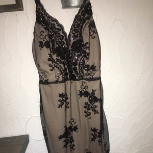 Mesh Black Sequin Dress